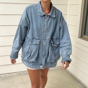Forever 21 Denim Drop-Sleeve Shacket